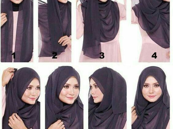 لفات طرح شيفون و كريب و طريقة لف الحجاب التركي بخطوات بسيطة