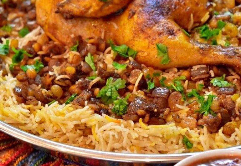 طريقة أشهر الأكلات في الامارات مجبوس الدجاج الاماراتي